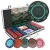 Bullets Playing Cards | Poker Set Corrado | 300 Clay Poker Chips (14 g) with Aluminum Case, Plastic Playing Cards & Dice  Texas Holdem, Blank Chips Without Denominations view 1