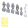 Eduard EDU672228 1/72 MiG-17 Wheel, 2 Types (for Airfix), Plastic Model Parts view 1