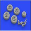 Eduard EDU672228 1/72 MiG-17 Wheel, 2 Types (for Airfix), Plastic Model Parts view 2