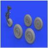 Eduard EDU672228 1/72 MiG-17 Wheel, 2 Types (for Airfix), Plastic Model Parts view 4