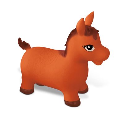 Mondo -9689 World Toys-Horse Ride-On for Kids-Horse Inflatable Riding Horse-Jumping Animal-High Quality-09689, Brown Color, 9689