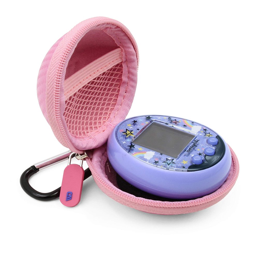 Casematix Pink Carry Case Compatible with Tamagotchi On Virtual Interactive Pet Game, Includes Compact Case Only