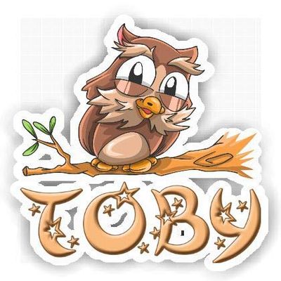 Toby Owl Sticker (Large, 14x9.8 inch)