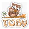 Toby Owl Sticker (Large, 14x9.8 inch) view 1
