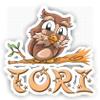 Tori Owl Sticker (Large, 14x9.8 inch) view 1