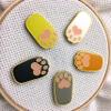 Black Paw Enamel Magnetic Needle Minder - Cat Dog Pet view 2