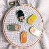 Black Paw Enamel Magnetic Needle Minder - Cat Dog Pet view 3