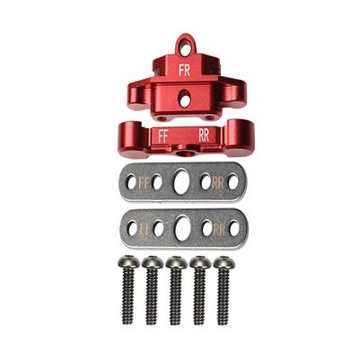 Aluminum Front Lower Arm Tie Bar Mount For Traxxas 1:10 Maxx 4WD Monster Truck-89076-4/1:8 4WD Maxx Slash 6S Brushless Short Course Truck-102076-4 Upgrades - Red