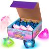 Narwhal Novelties Unicorn Mystical Glow In The Dark Rings Treasure Box Toys for Classroom Prizes, Bumpy Rings Birthday Party Favor for Kids, Led Light Up Toys Bulk Neon Party Supplies (Pack of 12) view 3