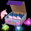 Narwhal Novelties Unicorn Mystical Glow In The Dark Rings Treasure Box Toys for Classroom Prizes, Bumpy Rings Birthday Party Favor for Kids, Led Light Up Toys Bulk Neon Party Supplies (Pack of 12) view 4