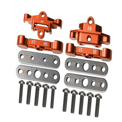 Aluminum Front + Rear Lower Arm Tie Bar Mount For Traxxas 1:10 4WD MAXX 89076-4 / 4WD MAXX with WideMAXX 89086-4/1:8 4WD Maxx Slash 6S 102076-4 Upgrades - Orange