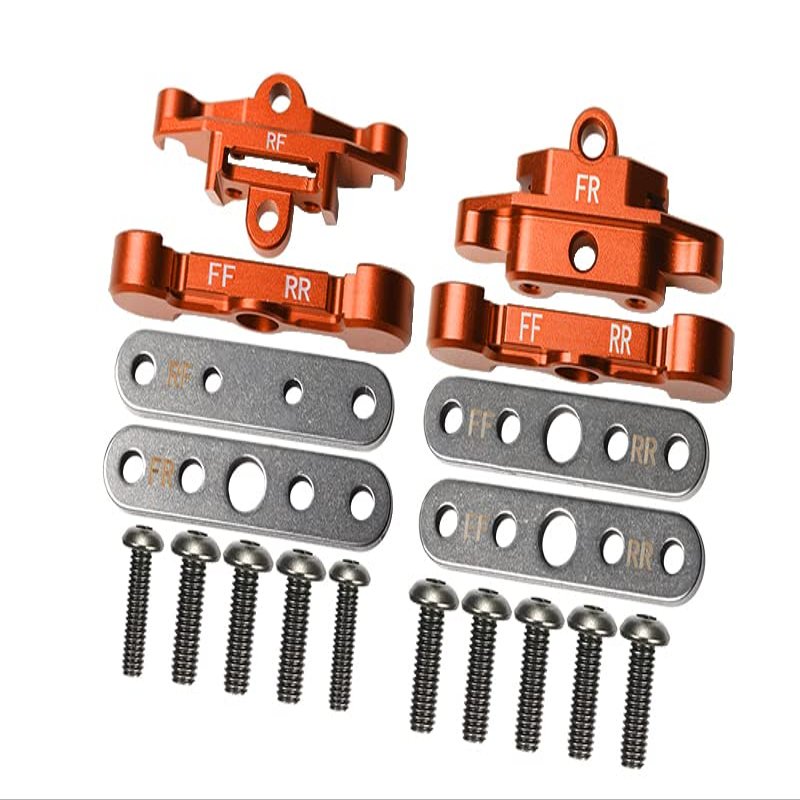 Aluminum Front + Rear Lower Arm Tie Bar Mount For Traxxas 1:10 4WD MAXX 89076-4 / 4WD MAXX with WideMAXX 89086-4/1:8 4WD Maxx Slash 6S 102076-4 Upgrades - Orange