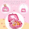 Meland Toy Doctor Kit for Girls - Pretend Play Doctor Set with Carrying Case,Stethoscope Toy & Dress Up Costume - Doctor Play Set for Girls Toddlers Ages 3 4 5 6 Year Old for Role Play Gift view 3