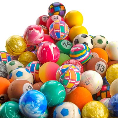 Bedwina Bouncy Balls Bulk Case - 1-Inch (27mm) High Bounce Rubber Balls, Assorted Colors Bouncing Balls for Kids Party Favors, Prizes, Treasure Boxes, Carnival Games & Vending Machines, 250-Count
