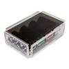 Luxe Dominoes La Ficha Poker Chip Set, 100 Heavy Sturdy Chips, Includes 4 Color Chips for Gambling, Hand Made Acrylic Box with Color Lid (Smoke) view 1