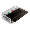 Luxe Dominoes La Ficha Poker Chip Set, 100 Heavy Sturdy Chips, Includes 4 Color Chips for Gambling, Hand Made Acrylic Box with Color Lid (Smoke) view 3