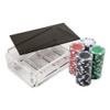 Luxe Dominoes La Ficha Poker Chip Set, 100 Heavy Sturdy Chips, Includes 4 Color Chips for Gambling, Hand Made Acrylic Box with Color Lid (Smoke) view 4