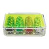 Luxe Dominoes La Ficha Poker Chip Set, 100 Heavy Sturdy Chips, Includes 4 Color Chips for Gambling, Hand Made Acrylic Box with Color Lid (Neon Green) view 2
