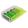 Luxe Dominoes La Ficha Poker Chip Set, 100 Heavy Sturdy Chips, Includes 4 Color Chips for Gambling, Hand Made Acrylic Box with Color Lid (Neon Green) view 3