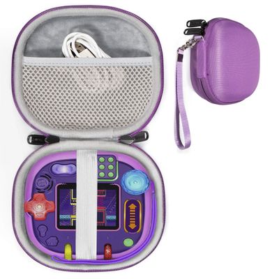Game System Case for Leapfrog Rockit Twist Handheld Learning Game System, by Alltravel, Tailor Made Case-Best Matching with Color and Shape, Mesh Accessories Pocket, Detachable Wrist Strap (Purple)