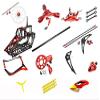 Microheli CNC Triple Blades Performance Package (RED) - Blade 230S / 230S V2 view 1