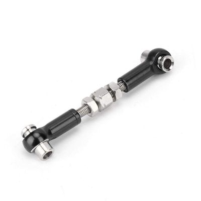 6PCS RC Adjustable Servo Links Tie Rod Set Fit for HSP/ZD Racing/Hpi/LRP/, 1/12 & 1/10 Drift Car Truck Buggy(Black)