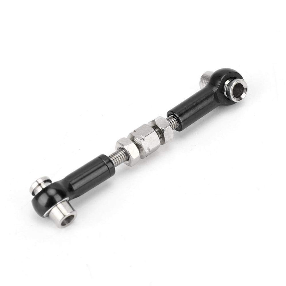 6PCS RC Adjustable Servo Links Tie Rod Set Fit for HSP/ZD Racing/Hpi/LRP/, 1/12 & 1/10 Drift Car Truck Buggy(Black)