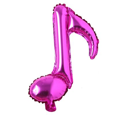 Musical notes foil mylar balloons Wedding birthday party supplies inflatable wedding decorations supplies helium balloon (Single Note Rose Red)