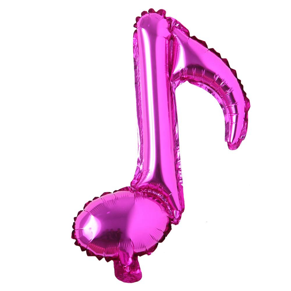 Musical notes foil mylar balloons Wedding birthday party supplies inflatable wedding decorations supplies helium balloon (Single Note Rose Red)