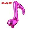 Musical notes foil mylar balloons Wedding birthday party supplies inflatable wedding decorations supplies helium balloon (Single Note Rose Red) view 4