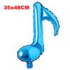 Musical notes foil mylar balloons Wedding birthday party supplies inflatable wedding decorations supplies helium balloon (Single Note Blue) view 4