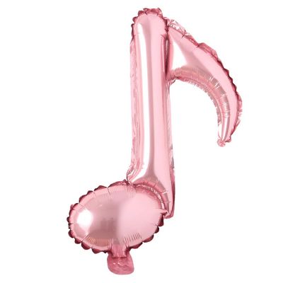 Musical notes foil mylar balloons Wedding birthday party supplies inflatable wedding decorations supplies helium balloon (Single Note Pink)