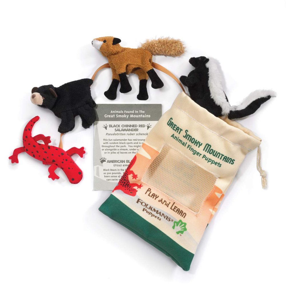 Folkmanis Great Smokey Mountain Animal Set, Multicolor