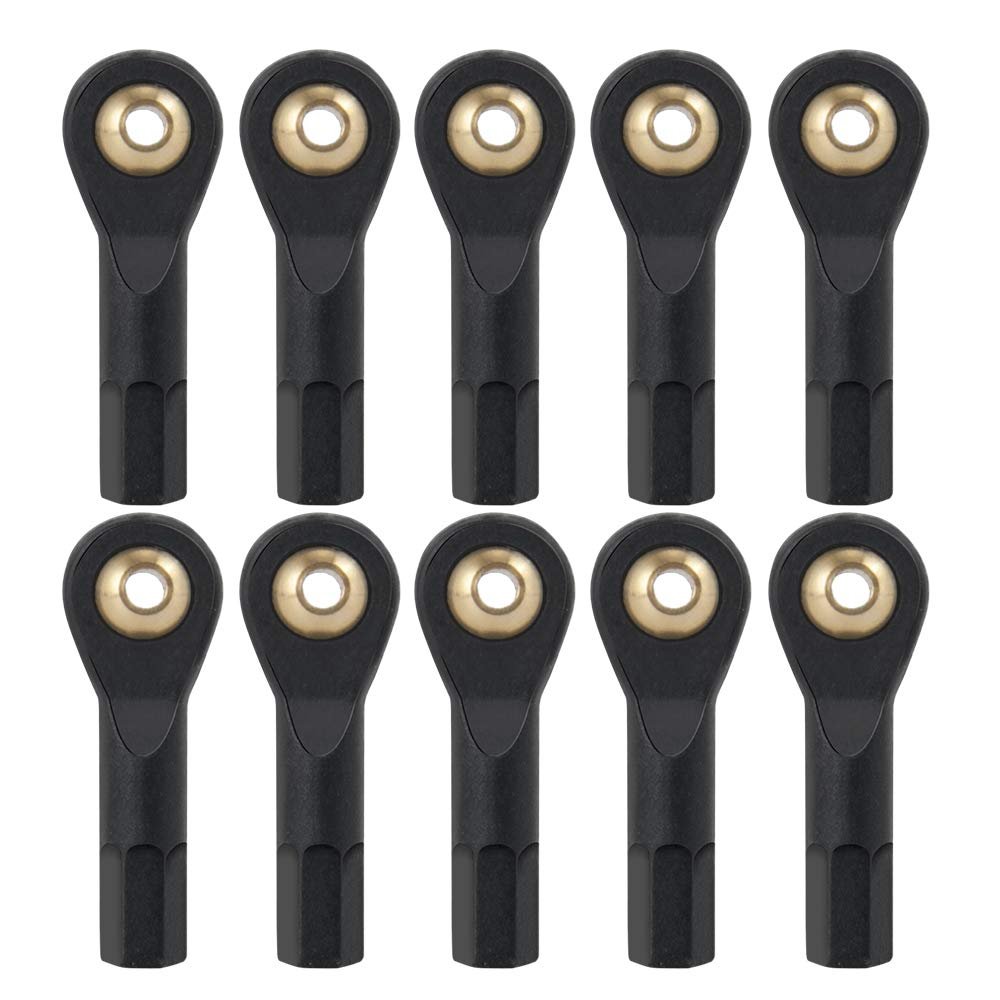 QUE-T 10pcs Ball Head Holder Tie Rod End M3 Ball Joint Linkage for RC Hobby Model Car Truck Boat (30mm)