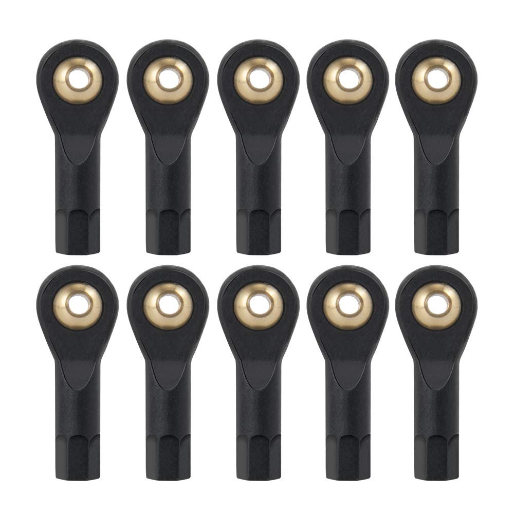 QUE-T 10pcs Ball Head Holder Tie Rod End M3 Ball Joint Linkage for RC Hobby Model Car Truck Boat (27mm)