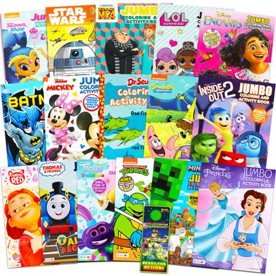 16 Bulk Coloring Books for Kids Ages 4-8 - Assortment Bundle Includes 16 Kids Coloring and Activity Books Bundle (No Duplicates)