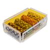 Luxe Dominoes La Ficha Poker Chip Set, 100 Heavy Sturdy Chips, Includes 4 Color Chips for Gambling, Hand Made Acrylic Box with Color Lid (Yellow) view 1
