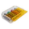Luxe Dominoes La Ficha Poker Chip Set, 100 Heavy Sturdy Chips, Includes 4 Color Chips for Gambling, Hand Made Acrylic Box with Color Lid (Yellow) view 3