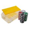 Luxe Dominoes La Ficha Poker Chip Set, 100 Heavy Sturdy Chips, Includes 4 Color Chips for Gambling, Hand Made Acrylic Box with Color Lid (Yellow) view 4