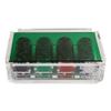 Luxe Dominoes La Ficha Poker Chip Set, 100 Heavy Sturdy Chips, Includes 4 Color Chips for Gambling, Hand Made Acrylic Box with Color Lid (Green) view 2