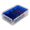 Luxe Dominoes La Ficha Poker Chip Set, 100 Heavy Sturdy Chips, Includes 4 Color Chips for Gambling, Hand Made Acrylic Box with Color Lid (Blue) view 1