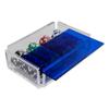 Luxe Dominoes La Ficha Poker Chip Set, 100 Heavy Sturdy Chips, Includes 4 Color Chips for Gambling, Hand Made Acrylic Box with Color Lid (Blue) view 3