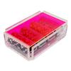Luxe Dominoes La Ficha Poker Chip Set, 100 Heavy Sturdy Chips, Includes 4 Color Chips for Gambling, Hand Made Acrylic Box with Color Lid (Neon Pink) view 1