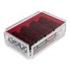 Luxe Dominoes La Ficha Poker Chip Set, 100 Heavy Sturdy Chips, Includes 4 Color Chips for Gambling, Hand Made Acrylic Box with Color Lid (Red) view 1