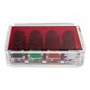 Luxe Dominoes La Ficha Poker Chip Set, 100 Heavy Sturdy Chips, Includes 4 Color Chips for Gambling, Hand Made Acrylic Box with Color Lid (Red) view 2