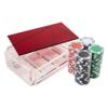 Luxe Dominoes La Ficha Poker Chip Set, 100 Heavy Sturdy Chips, Includes 4 Color Chips for Gambling, Hand Made Acrylic Box with Color Lid (Red) view 4