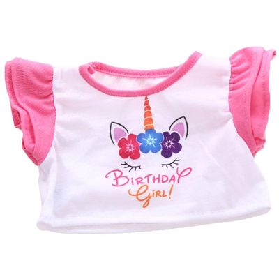 BYO-BFF Stuffed Animals Plush Toy Outfit Birthday Girl Unicorn Tee 16
