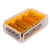 Luxe Dominoes La Ficha Poker Chip Set, 100 Heavy Sturdy Chips, Includes 4 Color Chips for Gambling, Hand Made Acrylic Box with Color Lid (Neon Orange) view 1