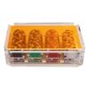 Luxe Dominoes La Ficha Poker Chip Set, 100 Heavy Sturdy Chips, Includes 4 Color Chips for Gambling, Hand Made Acrylic Box with Color Lid (Neon Orange) view 2