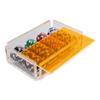 Luxe Dominoes La Ficha Poker Chip Set, 100 Heavy Sturdy Chips, Includes 4 Color Chips for Gambling, Hand Made Acrylic Box with Color Lid (Neon Orange) view 3